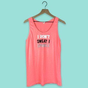 American Apparel "I Don't Sweat, I Sparkle" Scoop Neck Tank Top